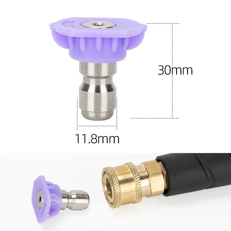 1pc New Pressure Washer Low Pressure Mist Nozzle Tips for Plant 4-direction Water Discharge Nozzle With 1/4 Inch Quick Connector image 2