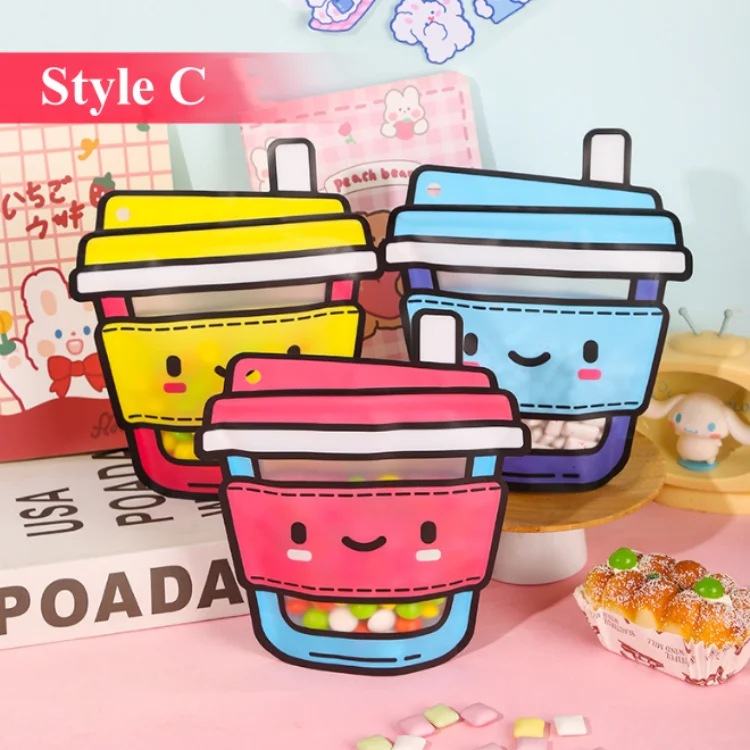 10/50 قطعة لطيف البلاستيك رياض الأطفال باليد المدرسية DIY بها بنفسك الإبداعية الدرجة كاملة وجبة خفيفة الحلوى السكر هدية التعبئة والتغليف تخزين الحقائب #5