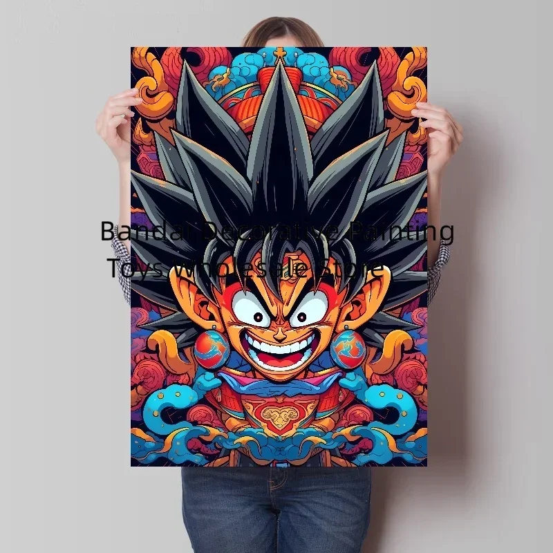 Vintage Posters Dragon Ball Peripheral Anime Figures Abstract Painting Picture Art Painting for Kids Bedroom Mural Decor Gifts