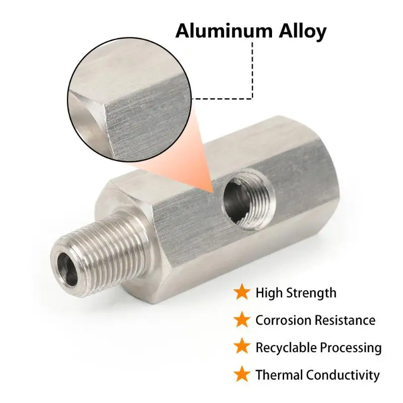 

Тройник датчика давления масла 1/8 дюйма NPT «мама» к M12 M10 M14 1/8NPT 1/4NPT, разъем датчика давления масла, адаптер тройника манометра линии