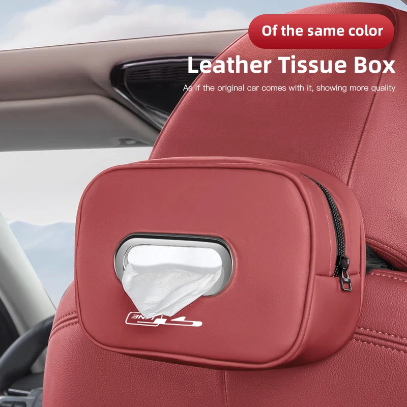 ستوكات الجلود مقعد السيارة الداخلي المحمولة درج الأنسجة صندوق الديكور لكيا GT خط سبورتاج ريو Ceed Morning Proceed K5