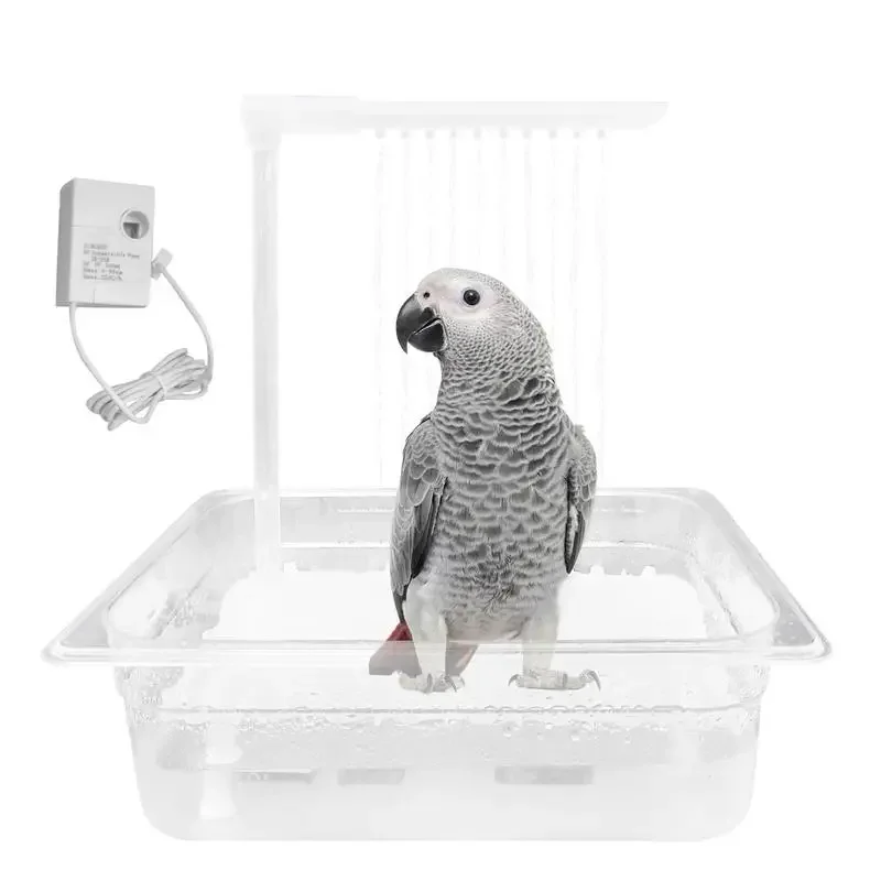 Bird Bathing Tub Shower Box Automatic Parrot Bath Fountain Multipurpose Bird Bathtub With Multiple Faucets For Parakeet Cleaning