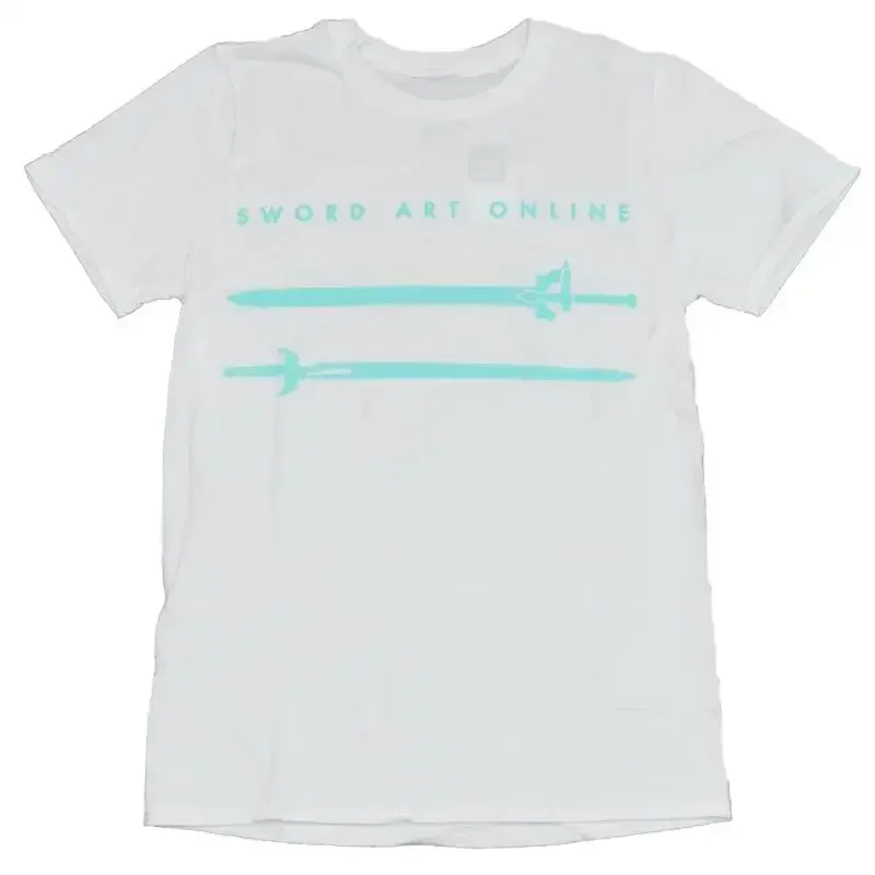 Sword Art Online Adult New T Shirt Swords Under Logo Pic