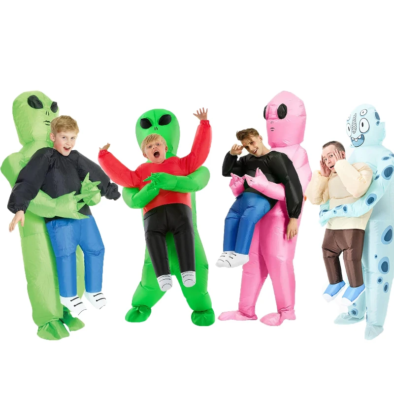 ハロウィン用エイリアンの空気注入式コスチューム-大人用ファンシーエイリアンスーツ-エア注入式全身エイリアンスーツ-カーニバルコスプレパーティー-多様なスタイル