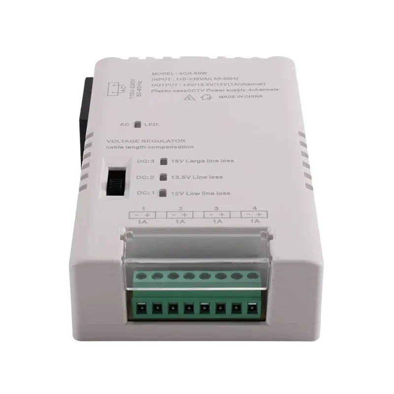 [NEW!X13A】 Security Camera Power Adapter 12V-13.8-15VDC Output 110-230VAC Input Power Supply Distribution EU PLUG