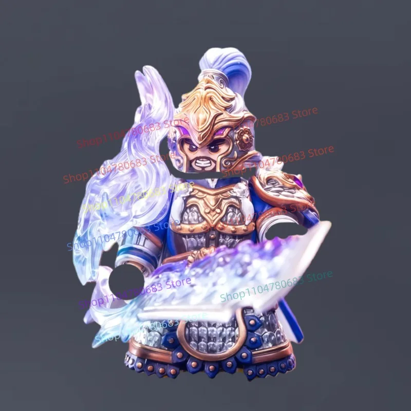 MOC Building Blocks Three Kingdoms Zhang He Mini Figure Assembly Model Display Anime Cartoon Decorative Toy Holiday Gift