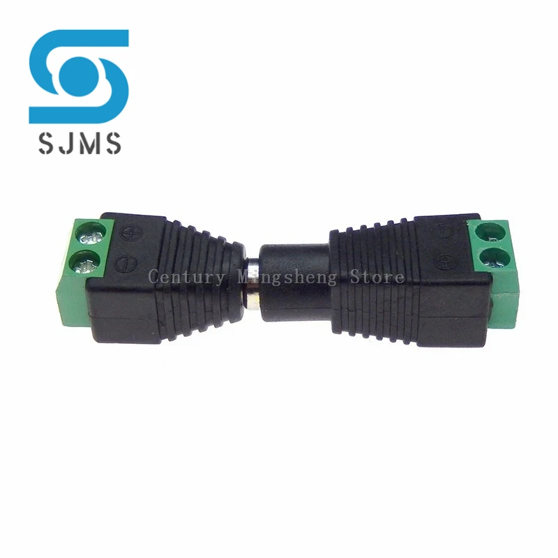 Conector DC macho y hembra, adaptador de enchufe para tira de luz LED, enrutador CCTV, cámara, 2/5 piezas, 2,1mm, 2,5mm, 5,5x2,1mm, 5,5x2,5mm