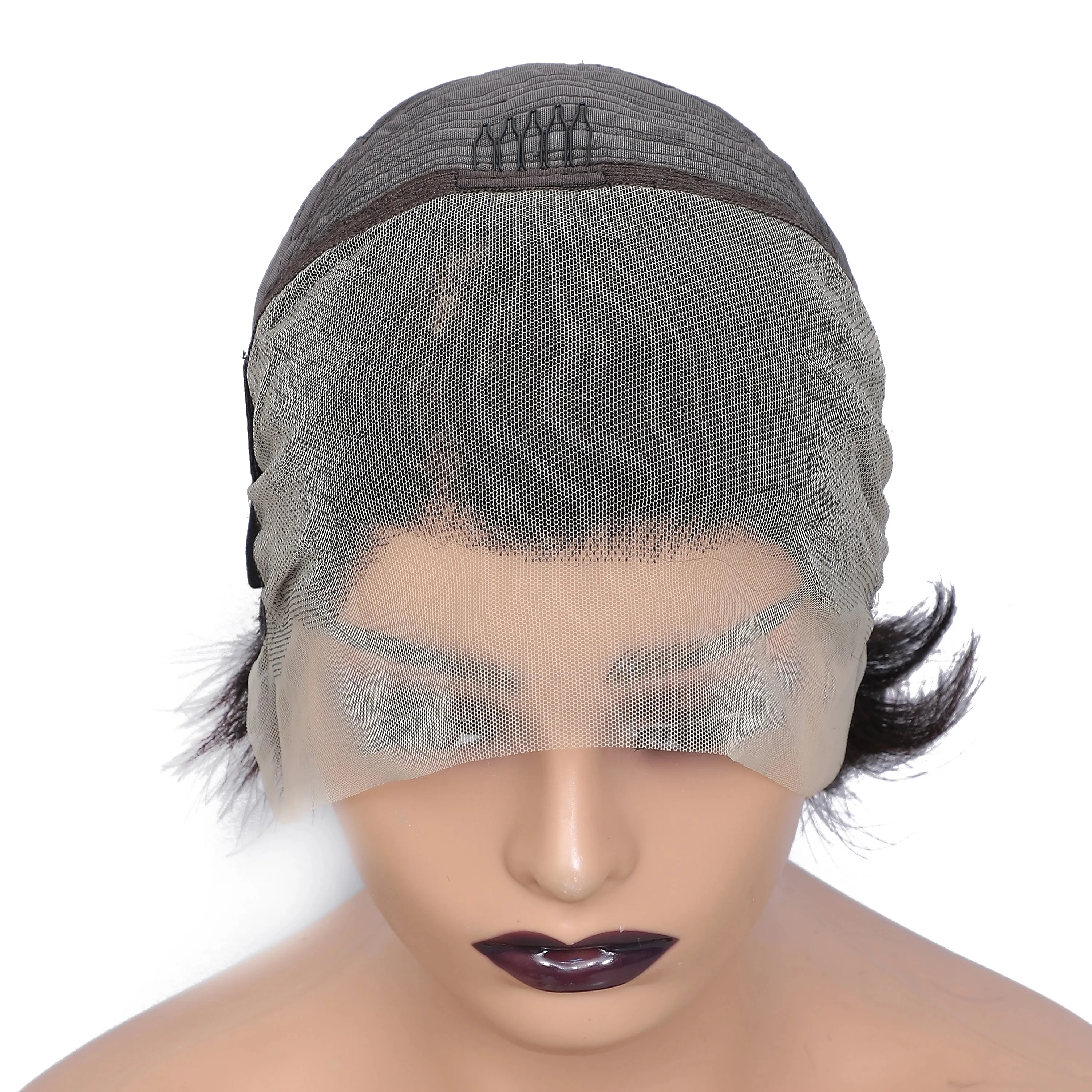 13x4 الدانتيل الباروكات أمامي أنيقة عابث قطع مجعد الدانتيل الجبهة خصلات الشعر المستعار الإنسان للنساء