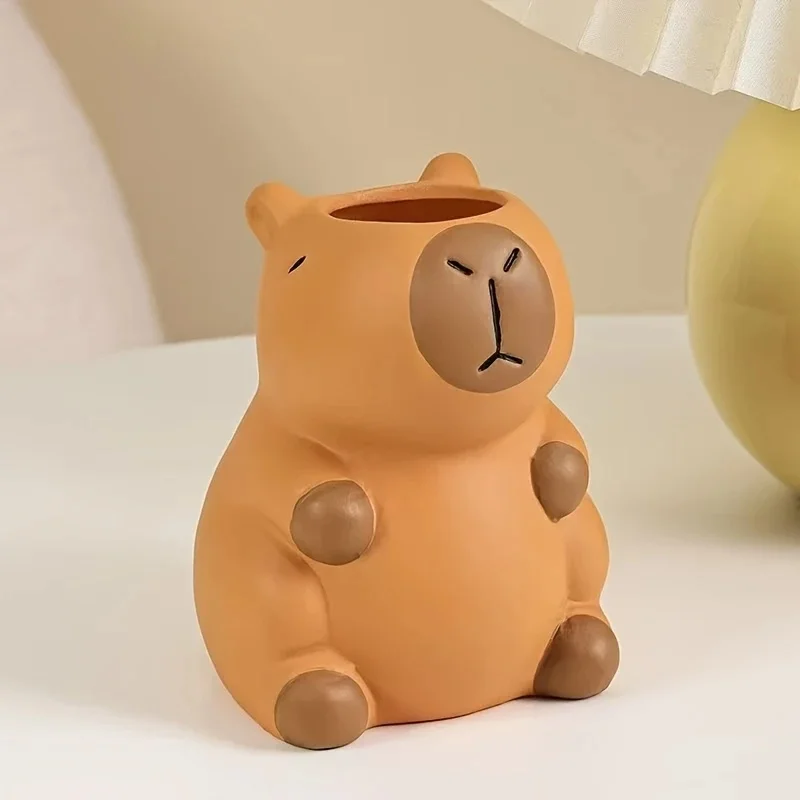 Niedlicher Capybara-Stifthalter, Make-up-Pinsel-Organizer, perfekt für Büro-Schreibtisch-Dekoration und kreative Aufbewahrungslösung, Stifthalter für Des – Detail 7