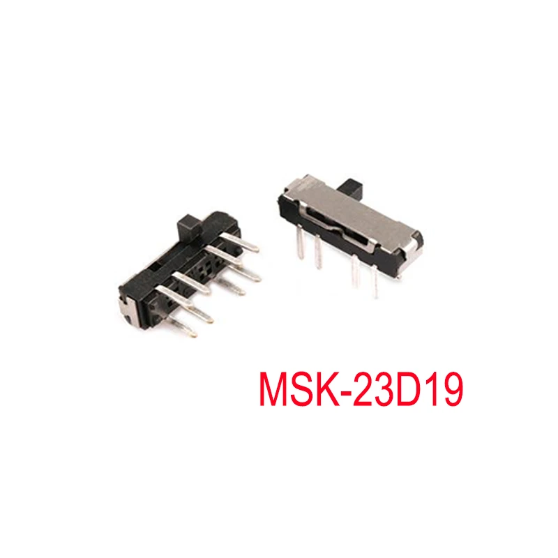 10PCS Toggle Switch Single and Double-Row Slide Switch Micro-power  Direct-inserted Horizontal Sliding Second Gear Third/Second