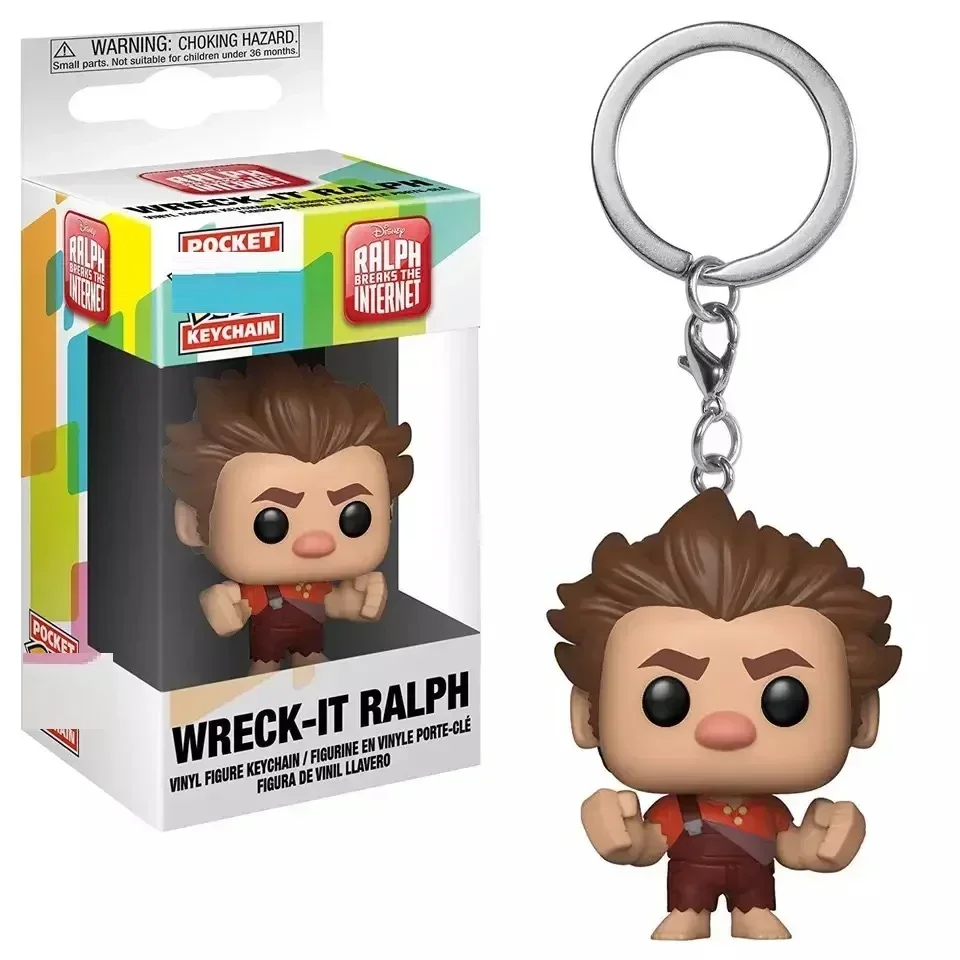 FUNKO pop DISNEY lindo llavero Wreck-It Ralph vinilo figura de acción juguetes de modelos coleccionables para niños regalo con caja Original