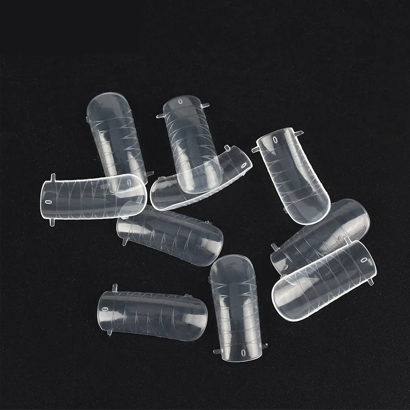 Reutilizáveis unhas transparentes Mold Cápsula, Dual Forms, Gel Nail Dicas, Quick Building, Top Forms para Extensão, 60 pcs, 120pcs por caixa