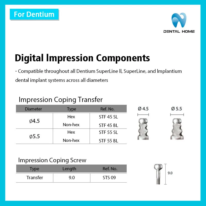 OEING for Dentium Multi unit Clsced tray transfer Equipment Parts