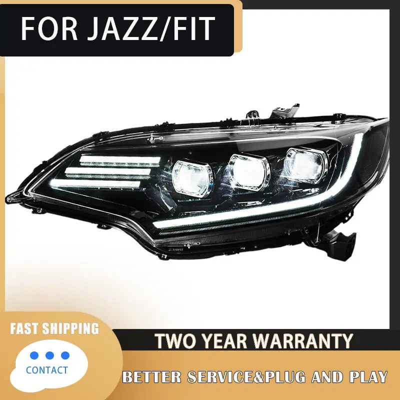 Car styling for Honda Fit Jazz GK5 headlight LED 2014 2015 2016 2017 2018 car accessories Front lamp Jazz Fit hi lo beam