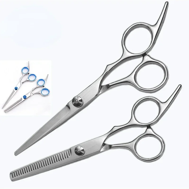 Stainless Steel Scissors for Hair Professional Hairdressing Thinning Scissor Haircut Cutting Shear Barber 6 inch Styling Tool