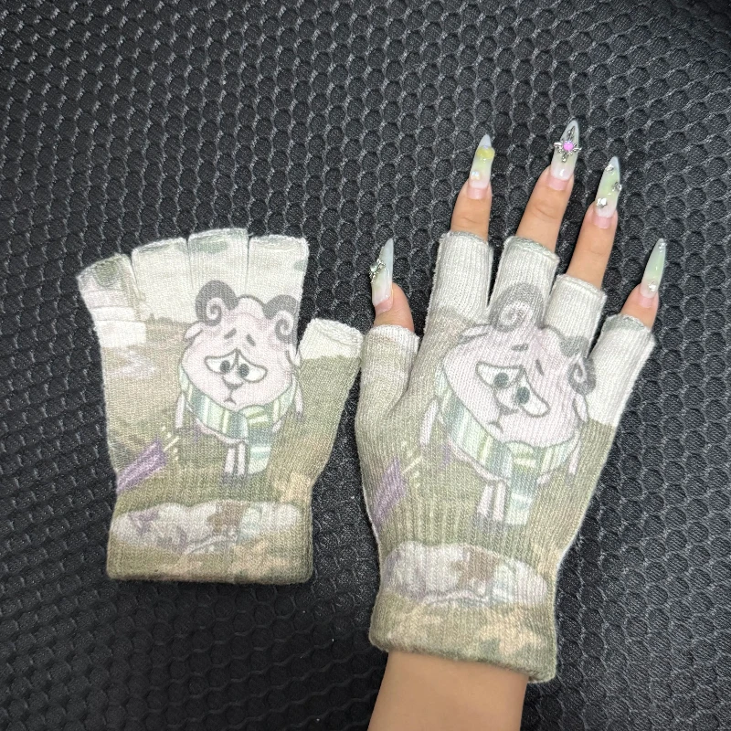 

Перчатки без пальцев с принтом, повседневные, для активного отдыха, универсальные, модные, стильные.