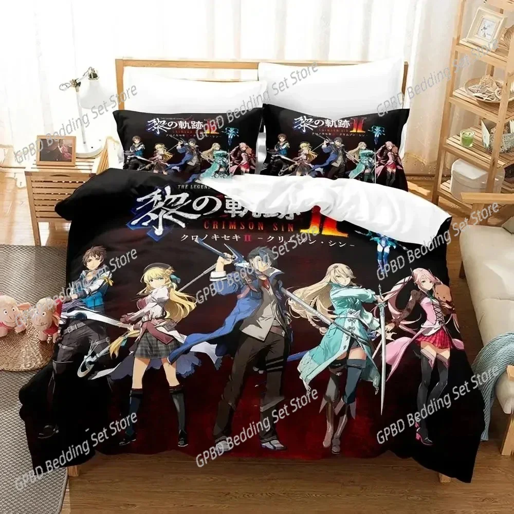 Anime The Legend Of Heroes Comfortable Duvet Quilt Cover Pillowcase Bedding Set Children Bedroom Decoration Home Textile
