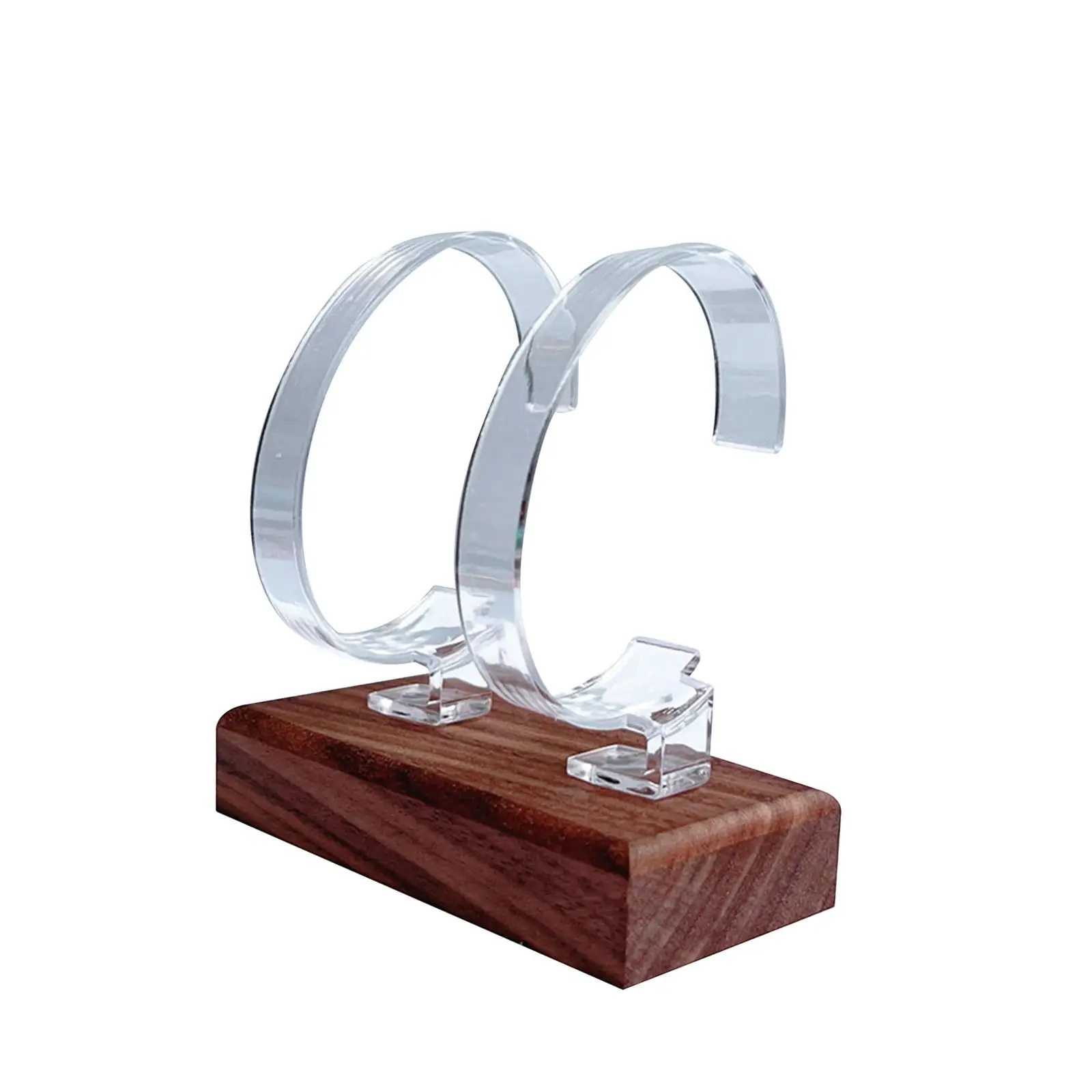 

Elegant Watch Display Stand Wooden Base Bracelet Bangle Rack Wristwatch Holder for Home