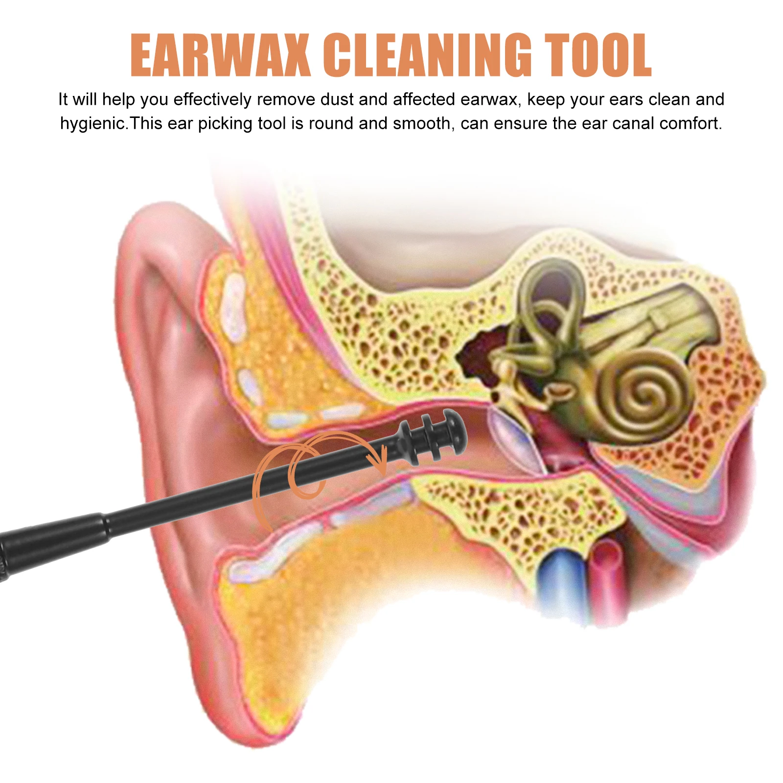

Stainless Steel Ear Pick Set Daily Use Earwax Tool Portable Reusable Remover Compact Outdoor Travel Hygiene Kit