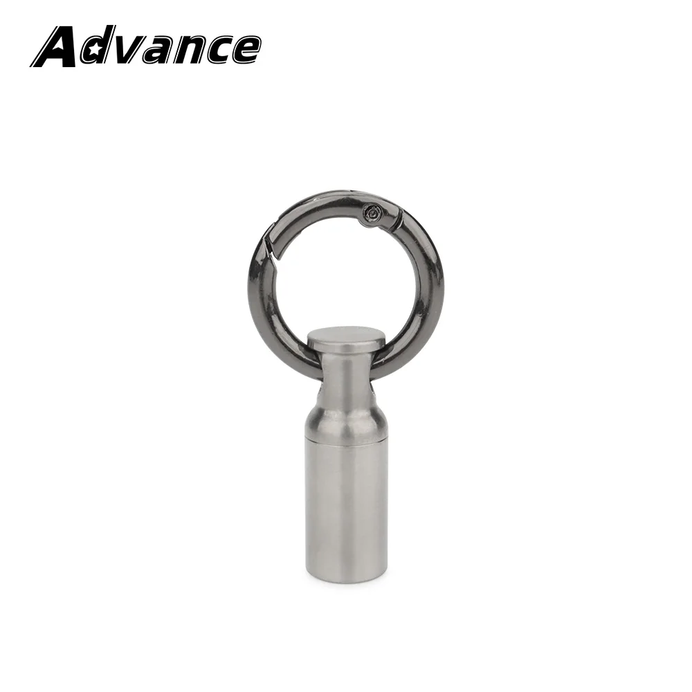 Mini Titanium Alloy Waterproof Pill Bottle Seal Canister Portable Box Storage Container with Keychain Outdoor Tool