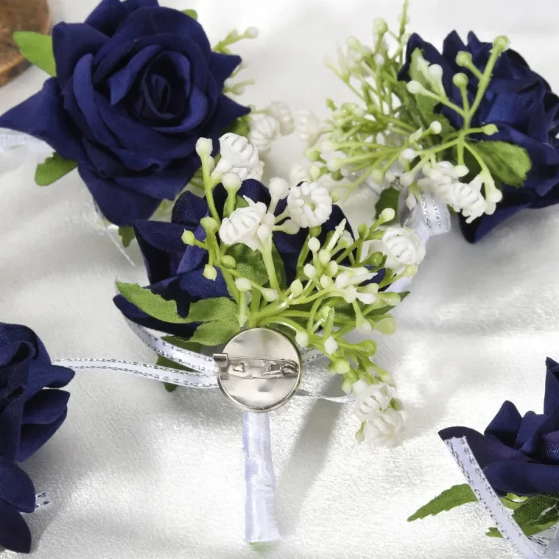 6 Teile/satz Boutonniere für Männer Bräutigam Rose Boutonniere Hochzeit Zeremonie Jahrestag Formale Dinner-Party Herbst Rustikale Ehe Prom