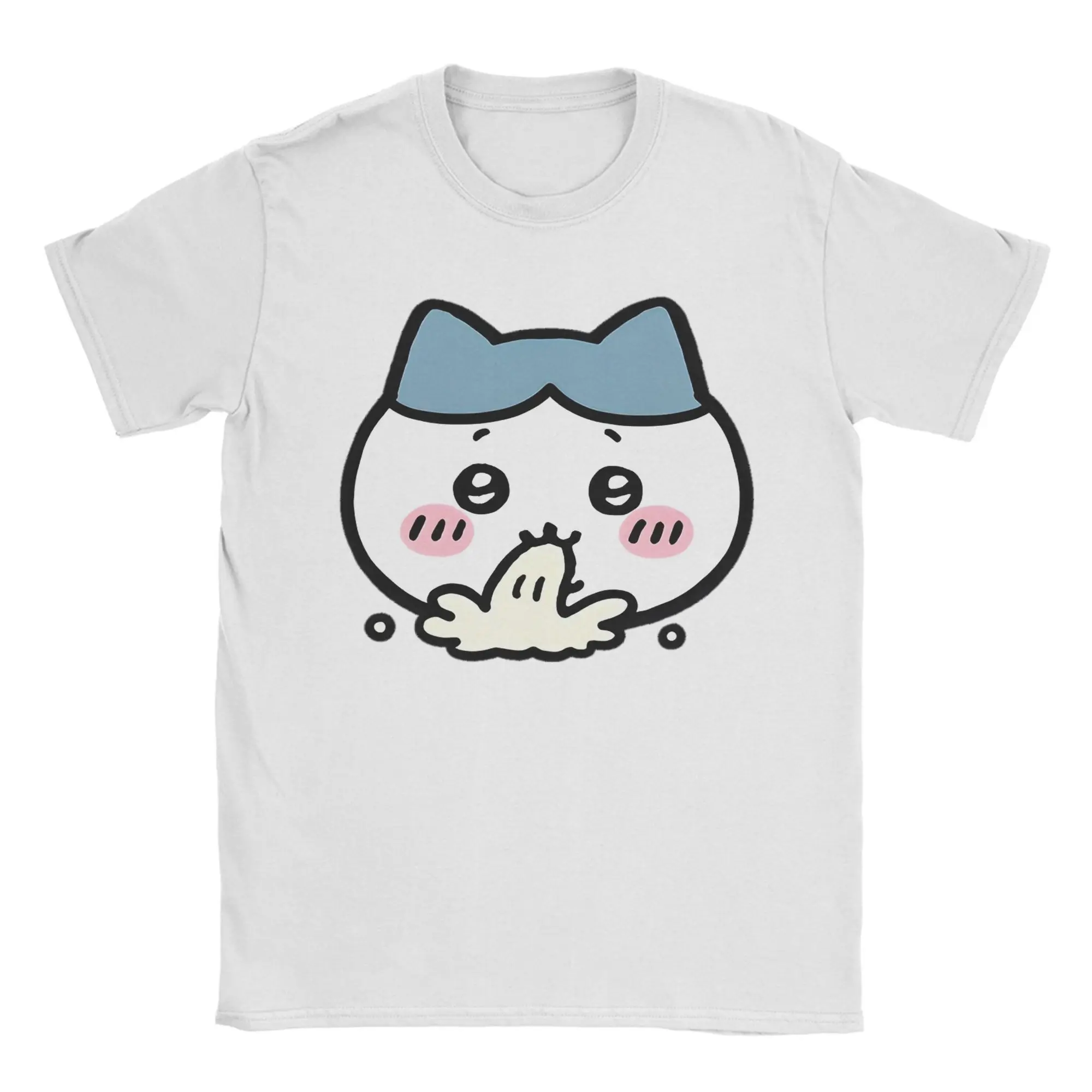 Chiikawas Hachiware T Shirt Men's and Women's Kids Pure Cotton Awesome T-Shirt Crewneck Tee Shirt Short Sleeve Tops Unique