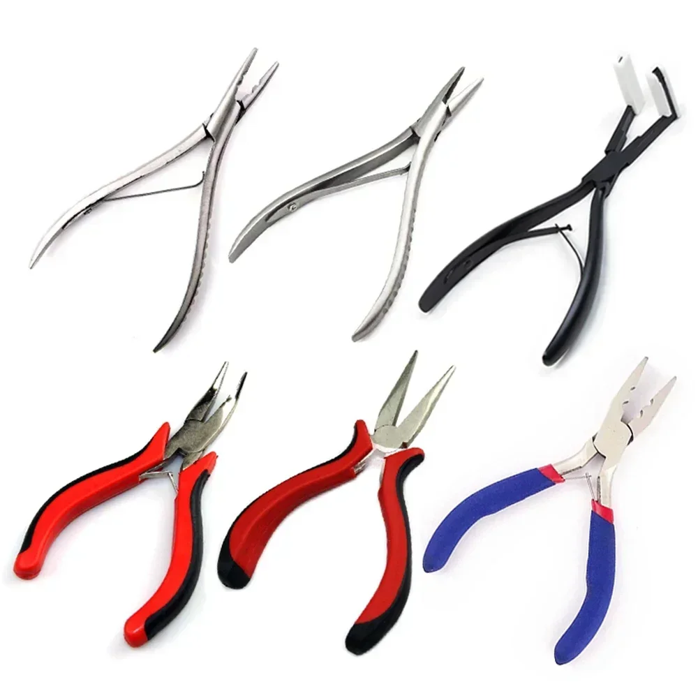 Nanoring Hair Extensions Pliers remove Micro Beads Extensions Pliers with teeth hair extensions tools kit