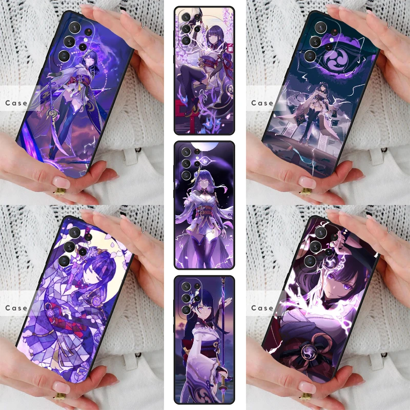 Genshin Impact RAIDENSHOGUN TPU Phone Case for Samsung Galaxy S26 S25 S24 S23 S22 S21 S20 Note10 Plus FE Ultra Cover