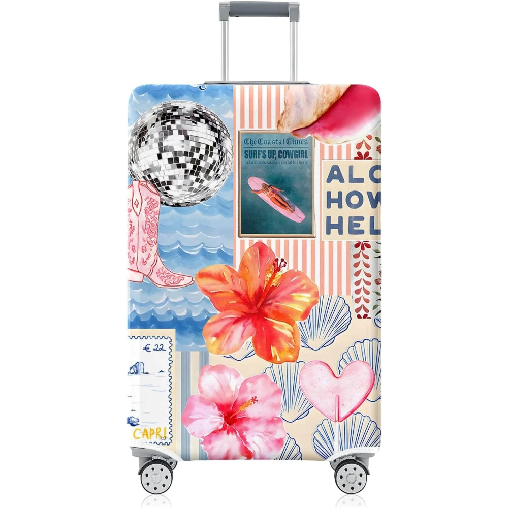 

Holiday Surf's Up Travel Luggage Cover Coastal Life Travel Suitcase Cover Anti-scratch Suitcase Cover Fits Most Size