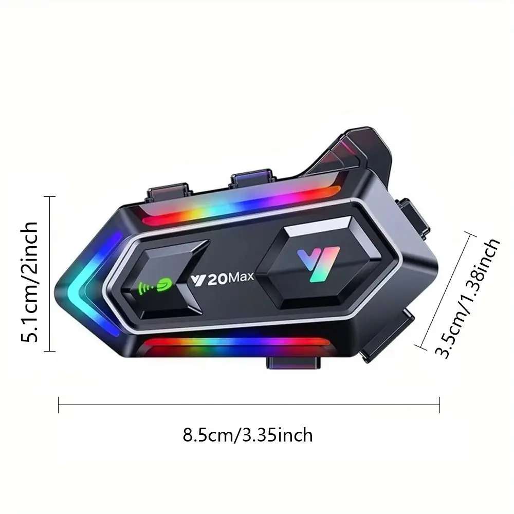1 قطعة RGB الملونة خلط خوذة دراجة نارية مكبرات الصوت 300 متر بلوتوث 5.3 خوذة سماعة الإجابة التلقائية حر اليدين