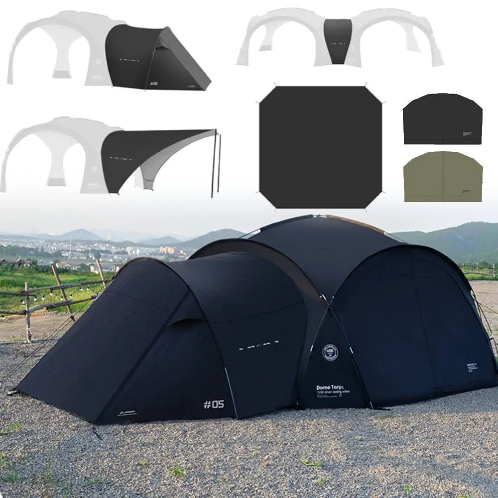 Automatisches Kuppel-Unterstandszelt, selbsttragend, schnell zu öffnen, schwarze Beschichtung, Outdoor-Camping-Überdachung, erweiterte Plane, PU3000 mm, wasserdicht