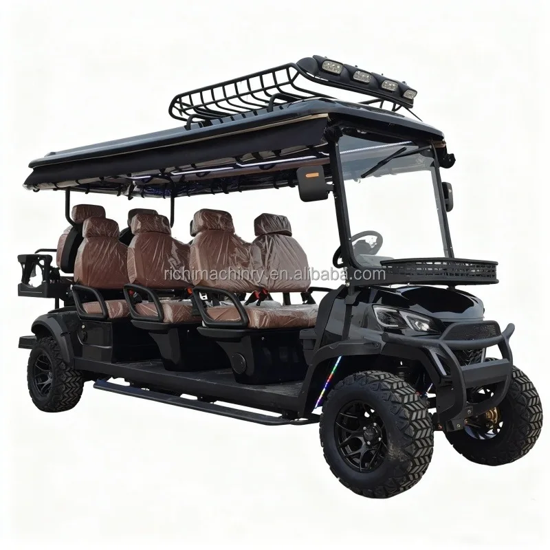 Airo Spacious 7-8 Seater Golf Cart for Families Electric Golf Cart Long Range Tourism Cart for Multi Family Group Trips