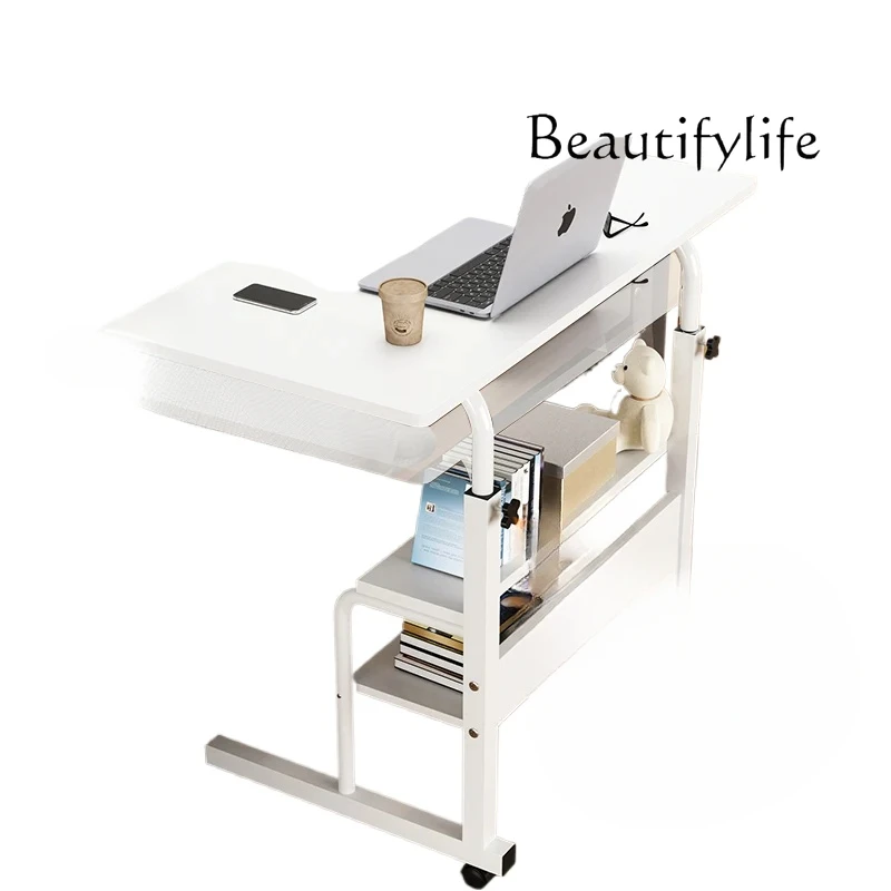 

Bedside Table Movable Household Minimalist Small Table Bedroom Writing Desk College Student Desk Dormitory Lazy Computer Desk
