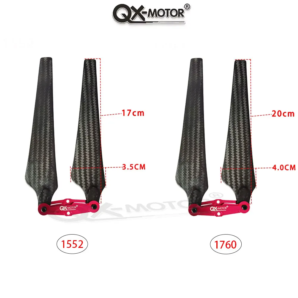 

15inch 17inch CW CCW 1760 1552 Carbon Fiber Folding Propeller for S800 S900 S1000 RC Drone Helicopter High Quality