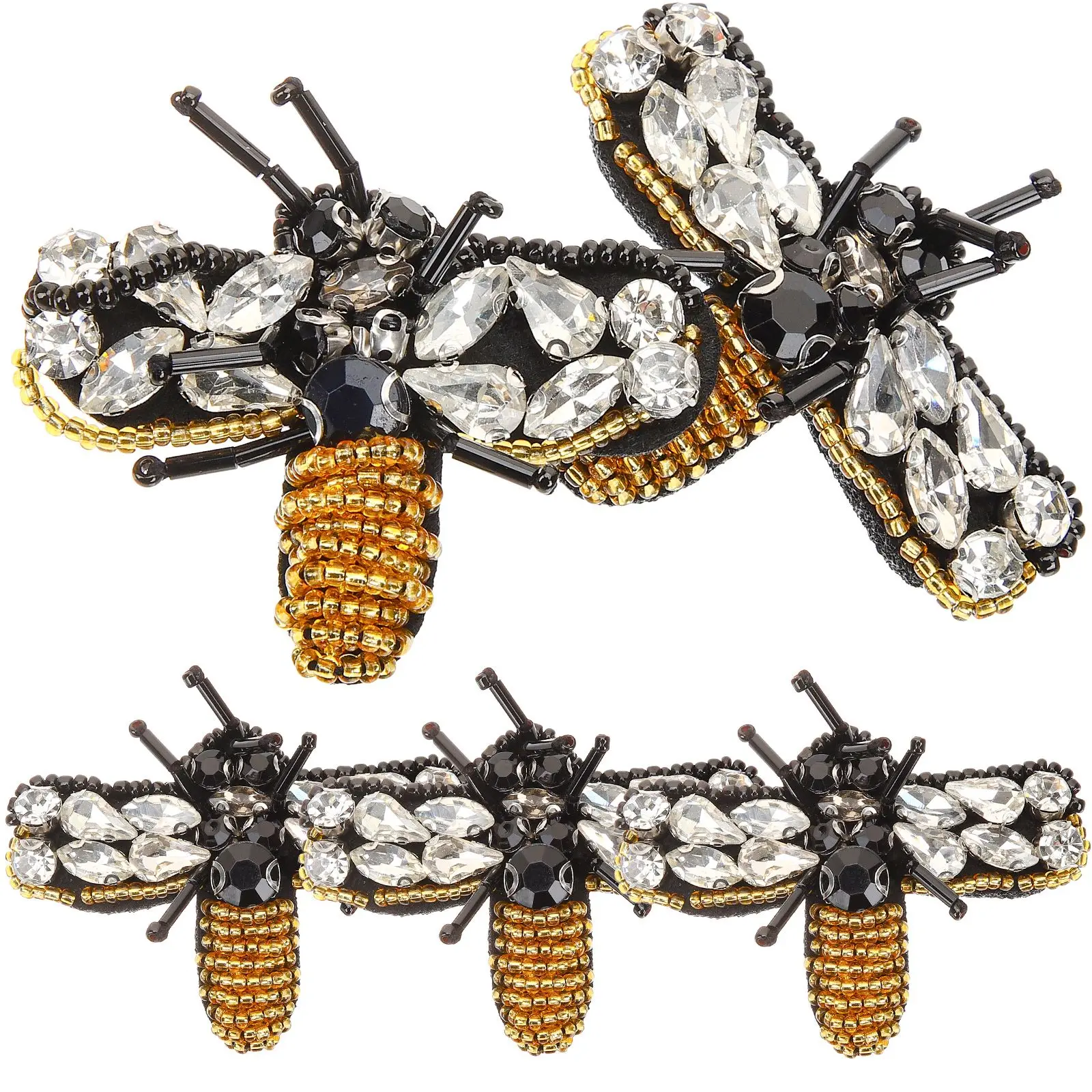 

6 Pcs Animal Shape Cloth Patch Clothes Decoration Applique Embellishments Felt Jackets Dress Sew Rhinestone Patches Diy