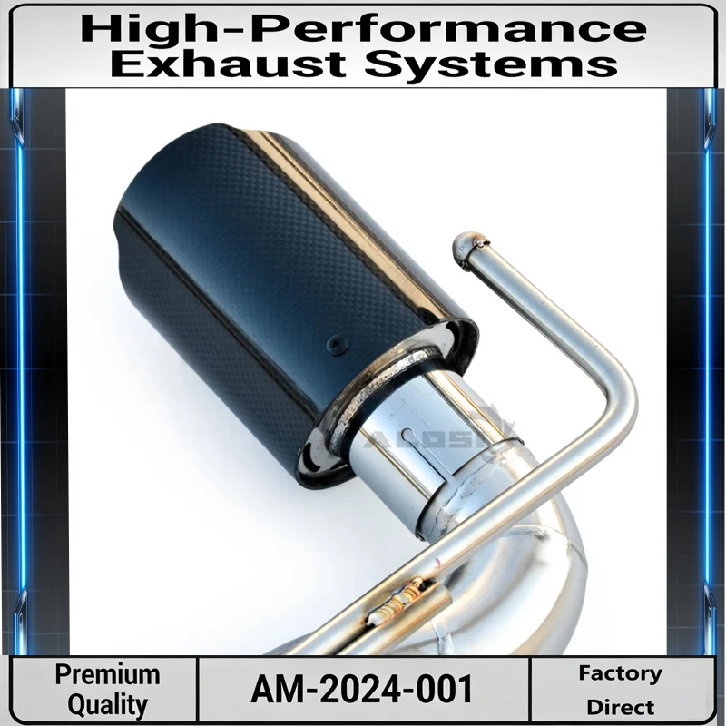 Stainless Steel Performance Catback Exhaust with Mid Pipe Tip for Mercedes Smart W453 1.0L / 0.9T 2015-2021