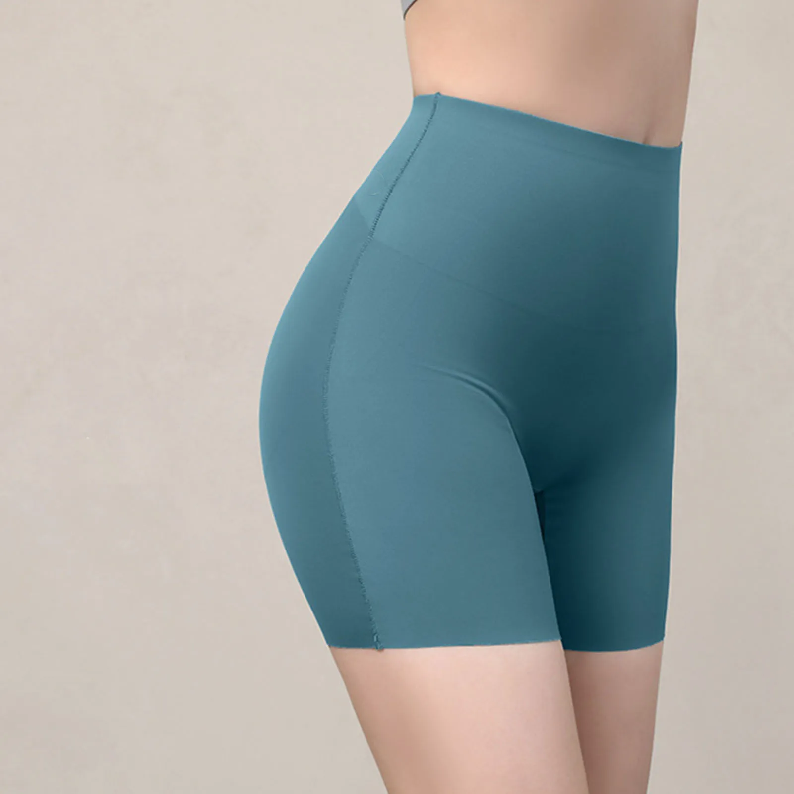 Pantalones cortos de seguridad sin costuras de cintura alta para mujer, bragas de seguridad Push Up para mujer, Damas, niñas, novia