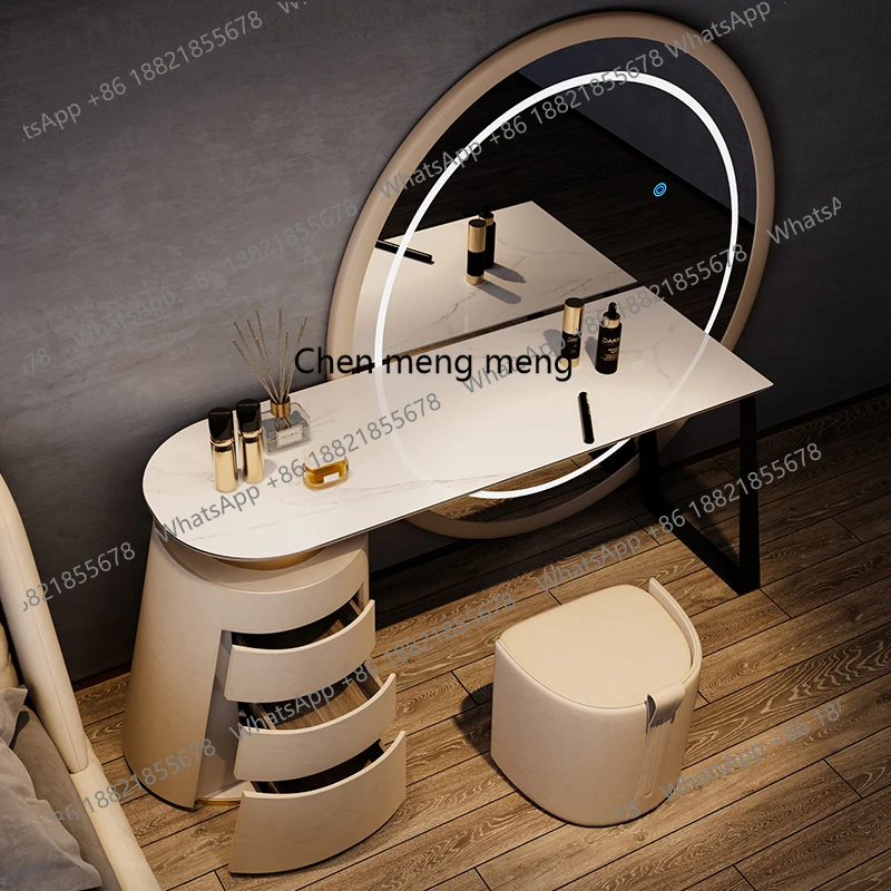 Italian Style Makeup Table Dressing Table High-End Light Luxury Master Bedroom Modern New Full-Length Mirror