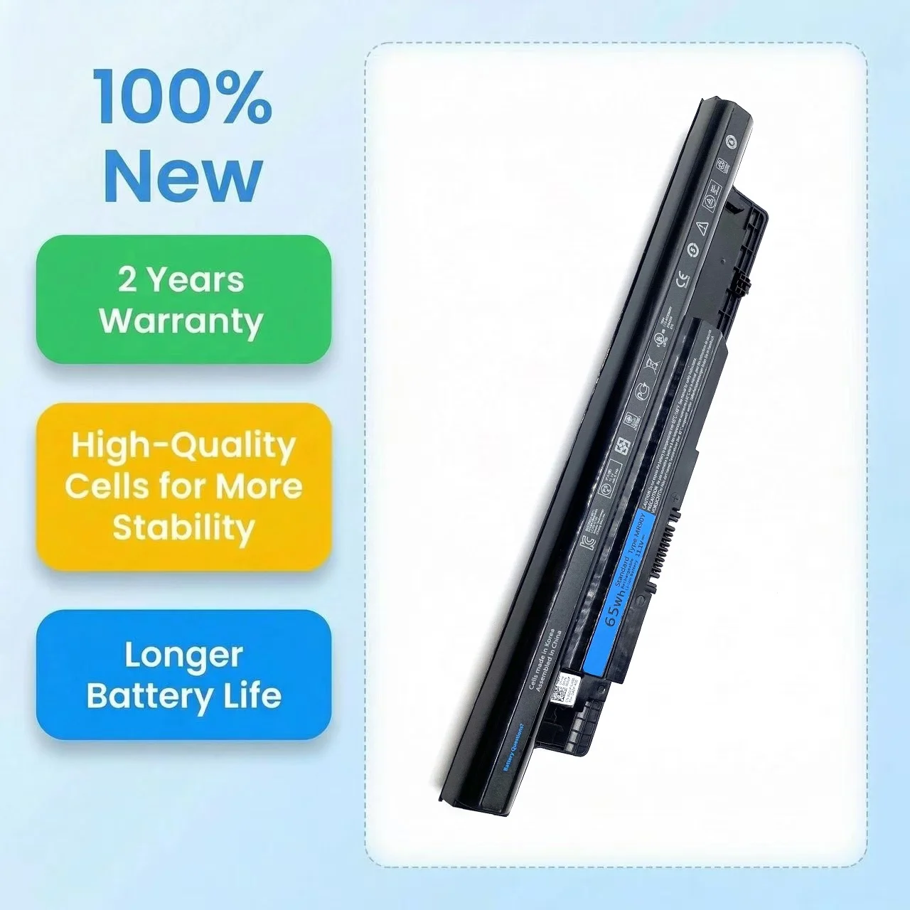 New MR90Y 11.1V 65W XCMRD Laptop Battery For Dell Inspiron 3421 3437 3442 3443 3521 3721 3737 5421 5437 5537 3537 5521 5721 5737