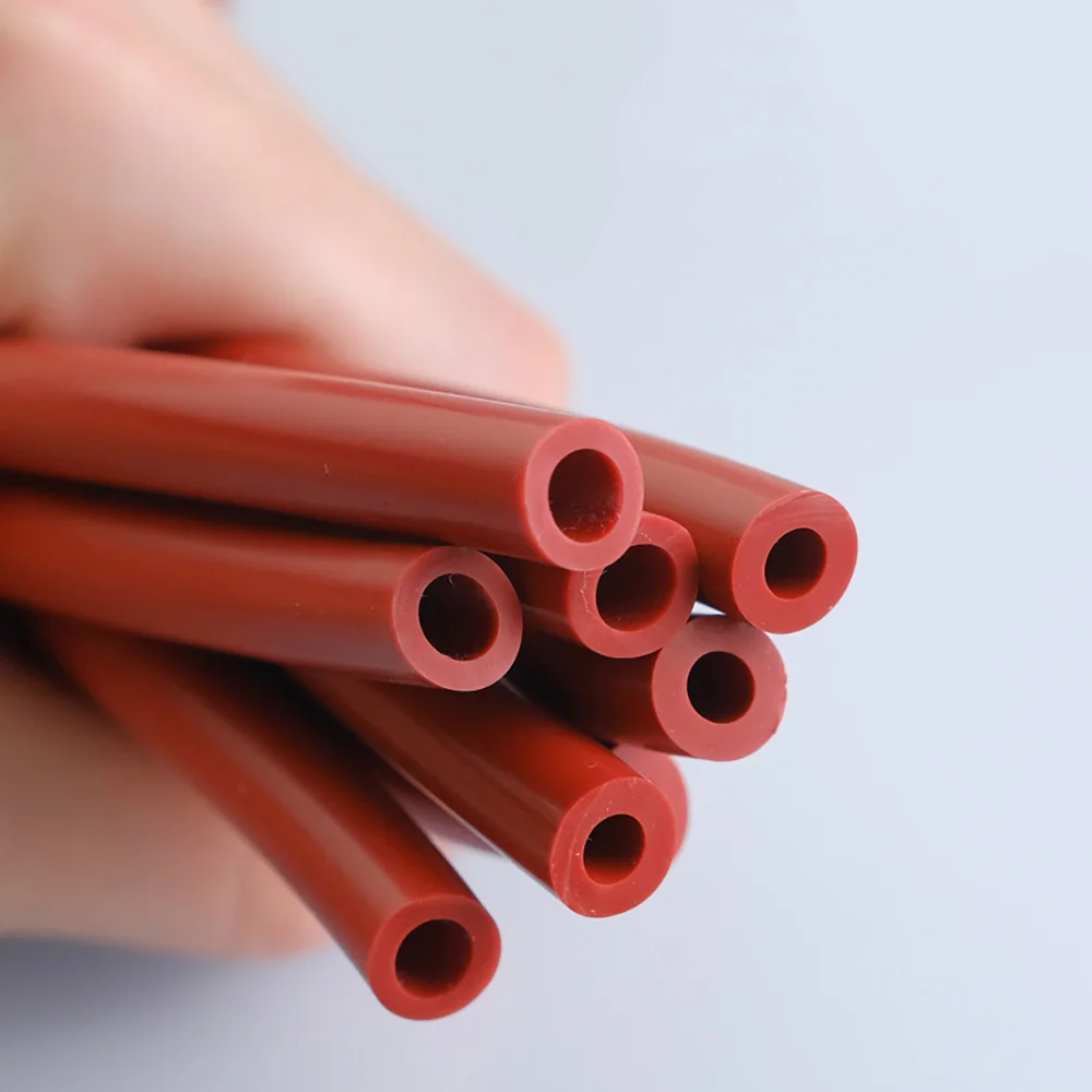 ID 2mm to 19mm Rust Red Silicone Tube Soft Highs Quality High Temperature Resistant Flexible Food Grade Thickening Silicone Hose