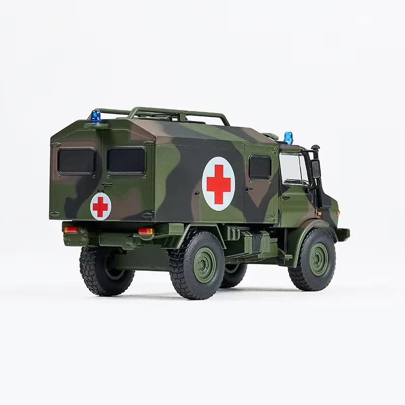 MASSDI 1:64 Scale U1300L U300L DLRG Ambulance + Truck With Free Roof Alloy Car Model Holiday Gifts Toys