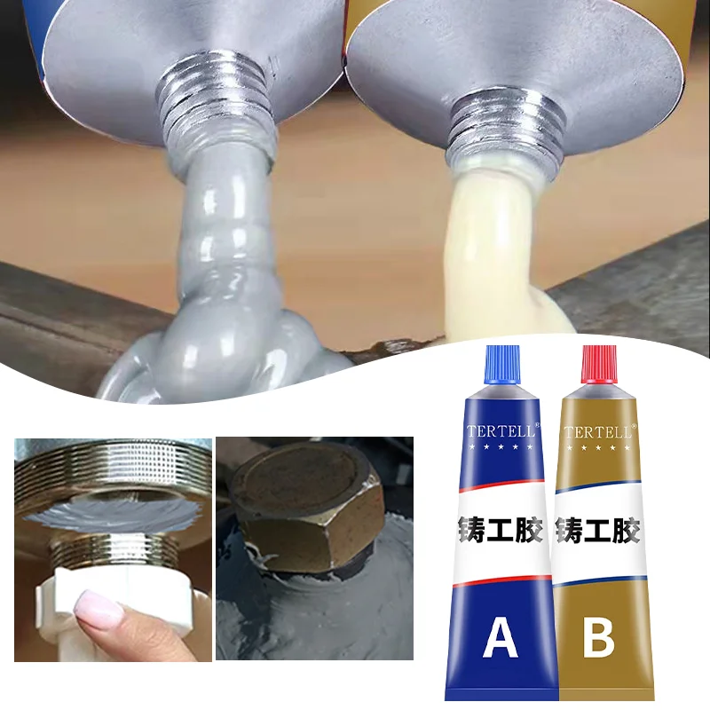 Heat Resistance Metal Repair Glue High Strength Cold Welding Glue Magic Plastic Repair Casting Adhesive AB Glue Sealant Strong
