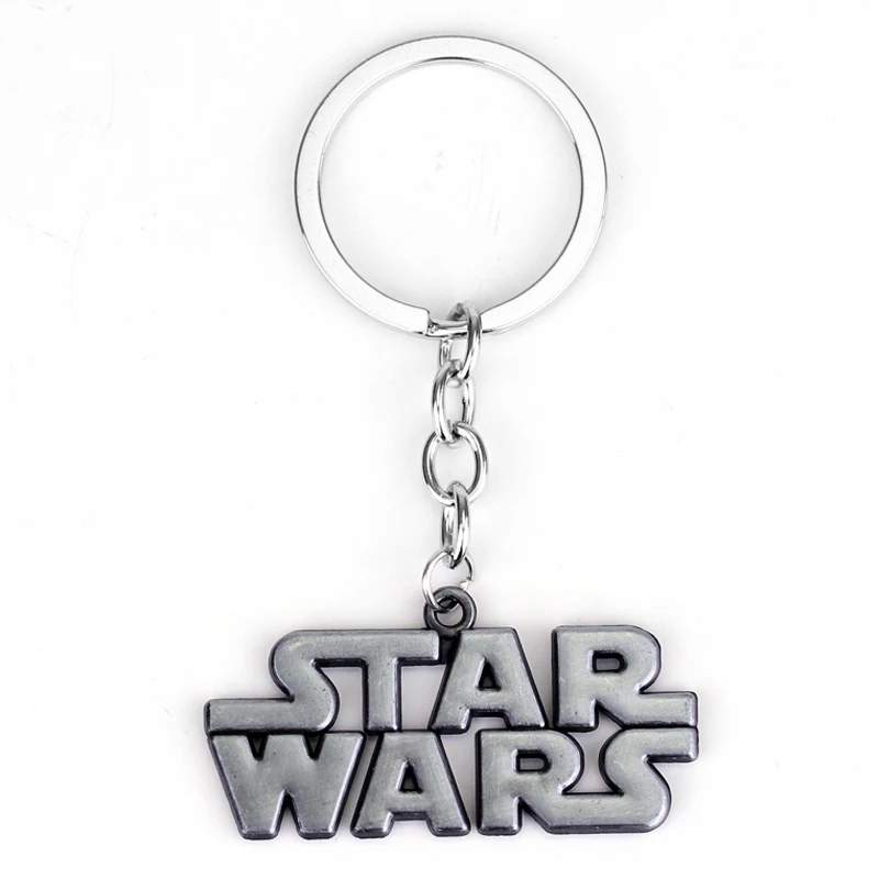 Disney Movie Star Wars Keychain Fashion Letter Logo Pendant Keyrings Men Women Backpack Accessories Jewelry Gifts