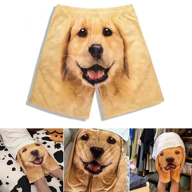 Funny Pets Dog Shorts Cool 3D Printed Men's Shorts Summer Cute Animal Shorts Walking Home Sleepwear Casual Fashion Beach Shorts