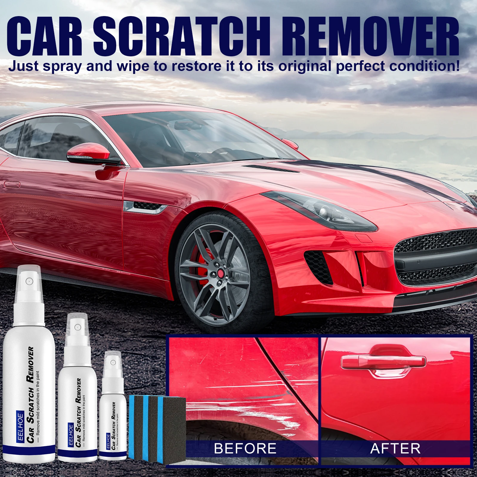 100/300ML Car Scratch Remover Repairing Paint Care Car Cleaning Tools Auto Scratch Removal Spray Minor Scrapes Repair Polishing