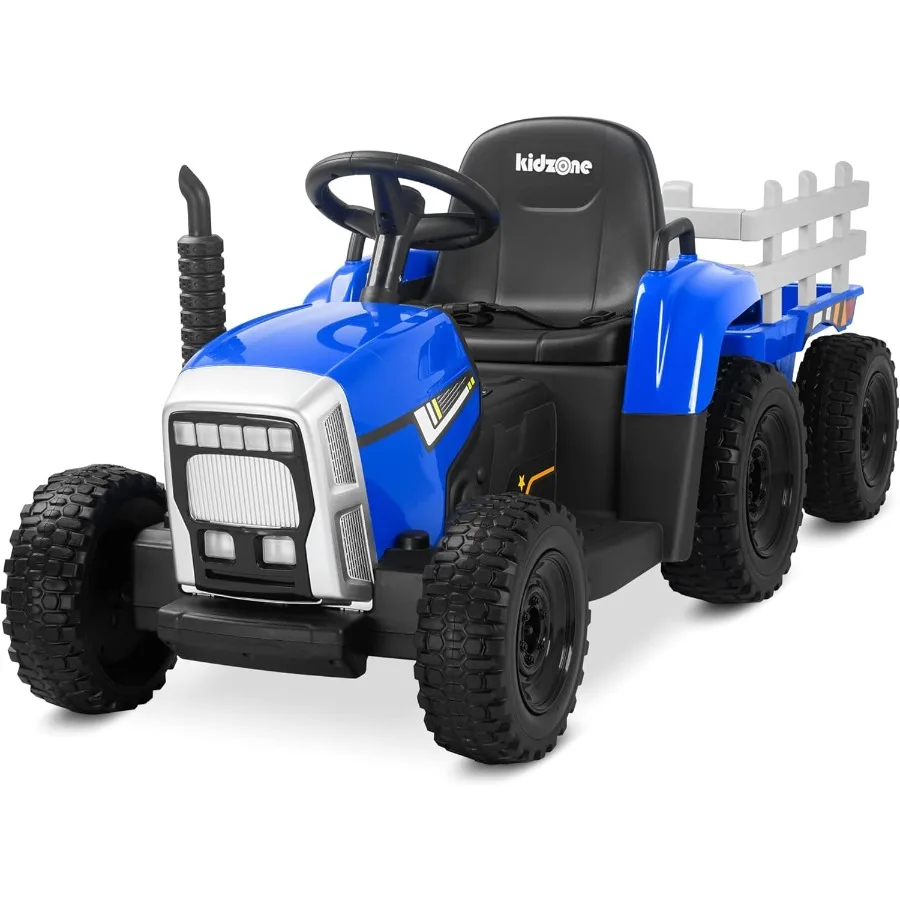 12V 7AH プレミアムバージョン、EVAトレッドタイヤ、デュアル35Wモーター、ブーストパワー・トルク、リモコン付き電動トラクター（T付き）