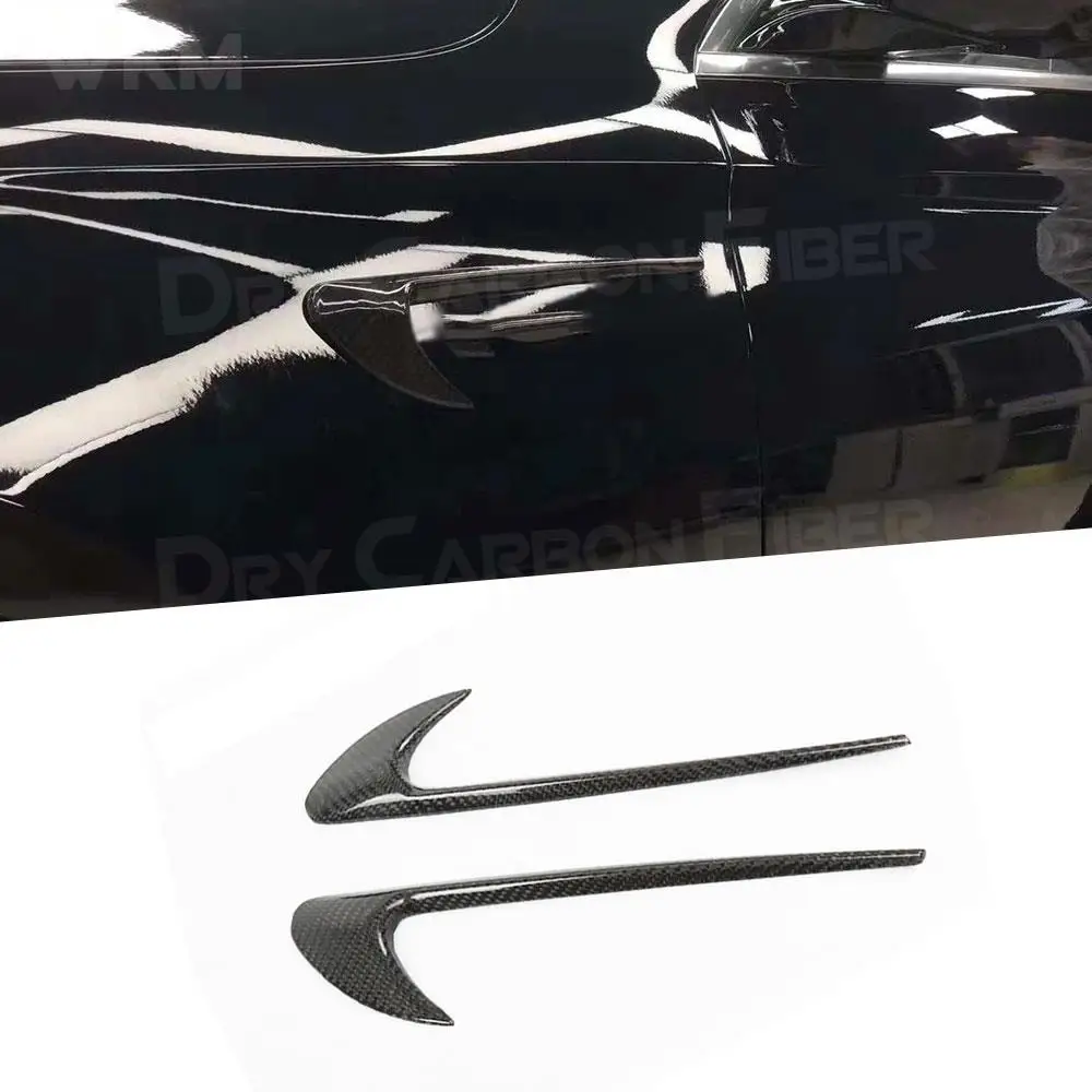 

Front Side Fender Vent Trims for Mercedes Benz E Class W213 E63 E200 E300 AMG E63 S 2017-2019 Emblem Badge Stickers Carbon Fiber