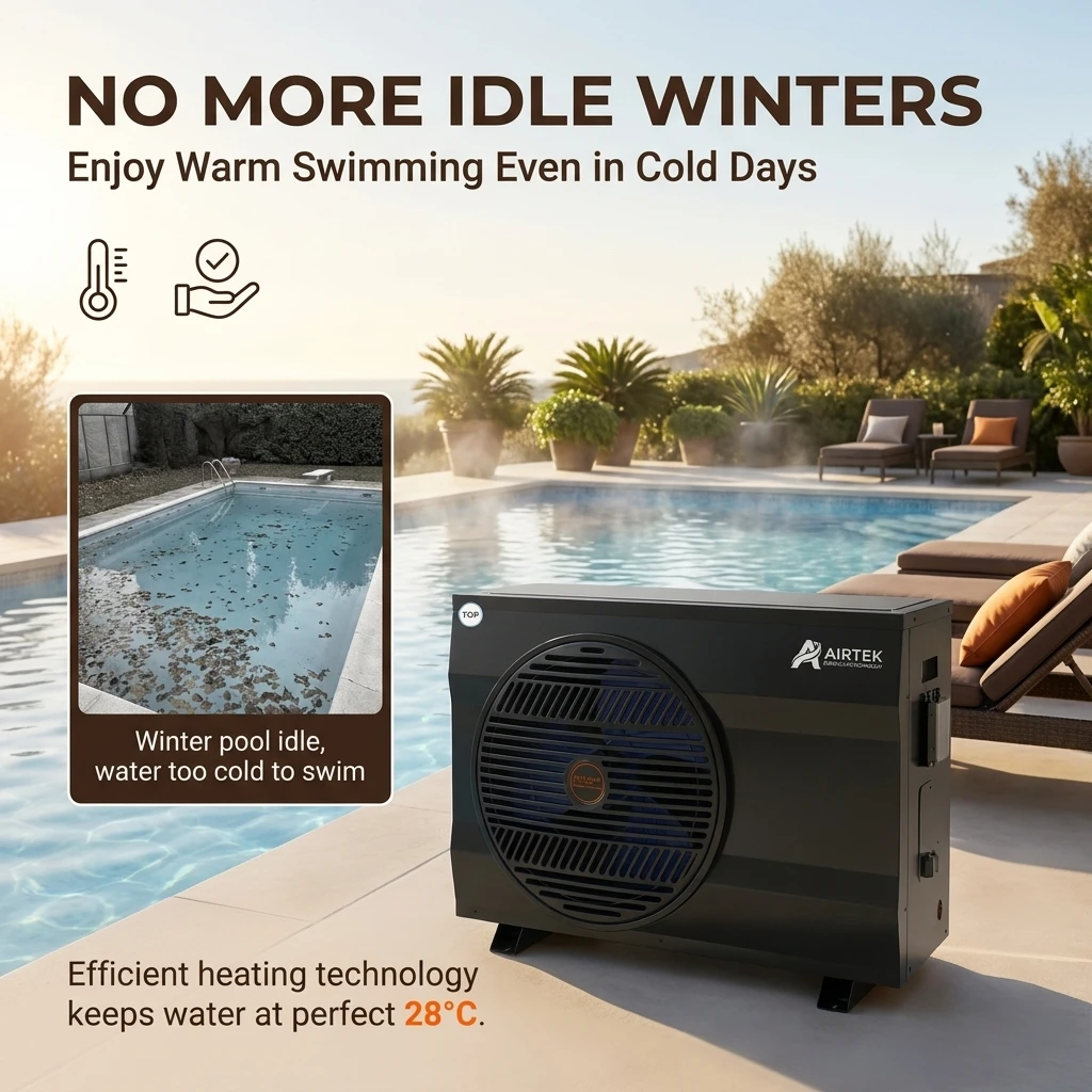 R32 Solar Heater Swimming Pool Energy Inverter Heat Pump Heater for SPA Pool 17kw
