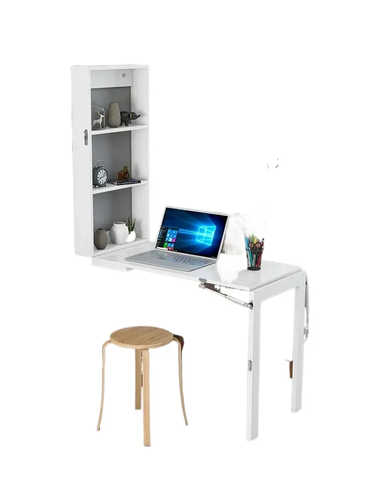 

Wall-Mounted Folding Table Household Computer Desk Simple Wall-Mounted Storage Shelf Dining Table wooden table top furniture