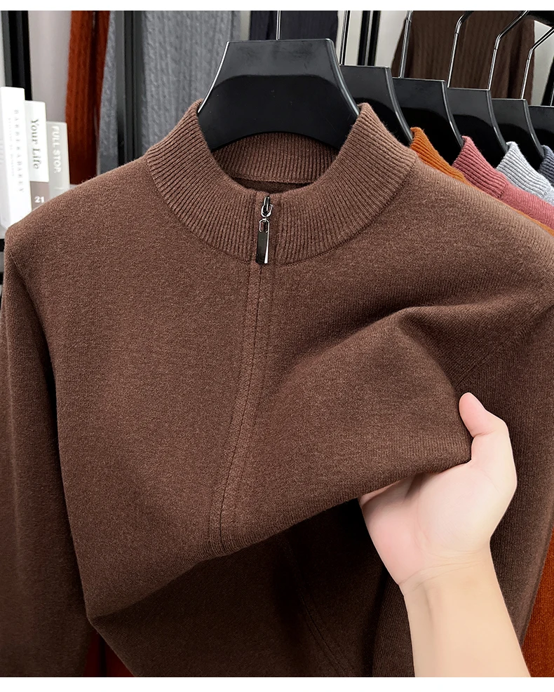 ニットカーディガン メンズ 2025 春秋 新作 メンズ カジュアル ビジネス 無地 ウールジャケット メンズセーター トレンド